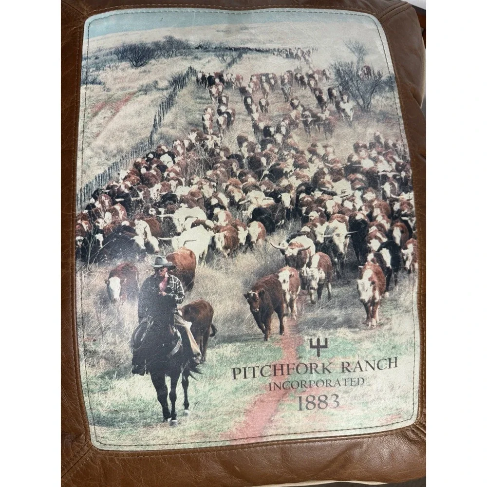 Western Leather Rectangle Graphic Throw Accent Pillow Cowboy Ranch